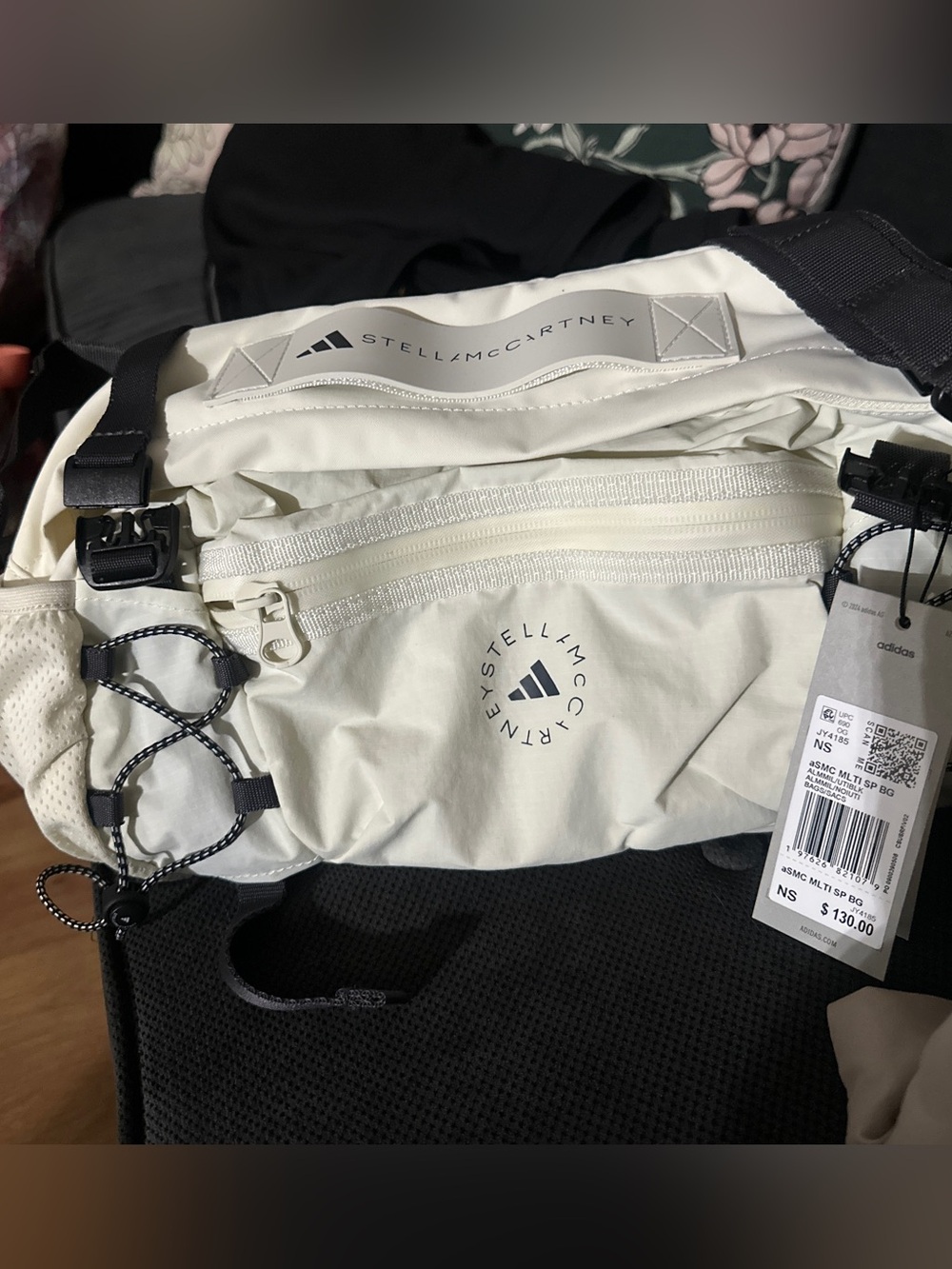 Adidas by Stella McCartney Cream Waist Pack/Crossbody